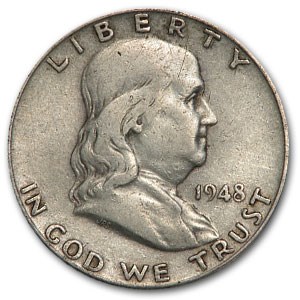 1948-D Franklin Half Dollar Fine/XF 1948-D Franklin Half Dollar Fine/XF